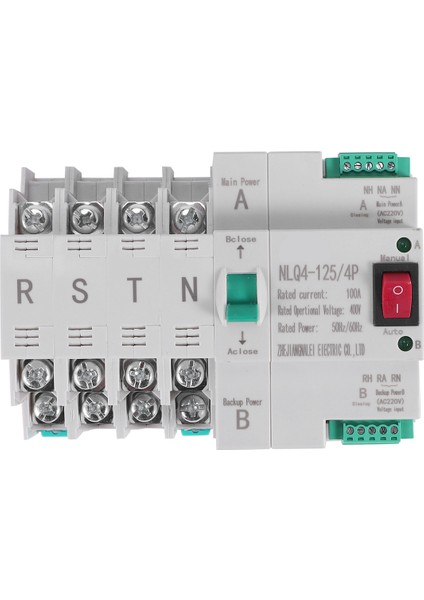 Mcb Tipi Çift Güç Otomatik Transfer Anahtarı 4p 100A Ats Devre Kesici Elektrik Anahtarı (Yurt Dışından) fiyatları
