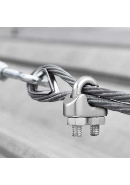 30 Adet 1/8 Inç M3 Paslanmaz Çelik Tel Halat Kablo Klipsi Kelepçesi Tel Halat Arma Çadır Halat Koruma Korkuluk Sistemi (Yurt Dışından) indirimleri