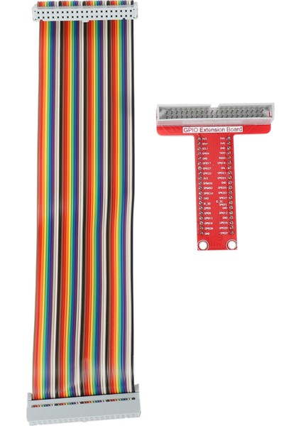 Rpi Gpıo Breakout Genişletme Kartı + Şerit Kablo + Montajlı T Tipi Gpıo Adaptörü 20 cm FC40 40PIN Raspberry Pi Için Düz Şerit Kablo 3 2 Model B & B+ SC05 (Yurt Dışından)