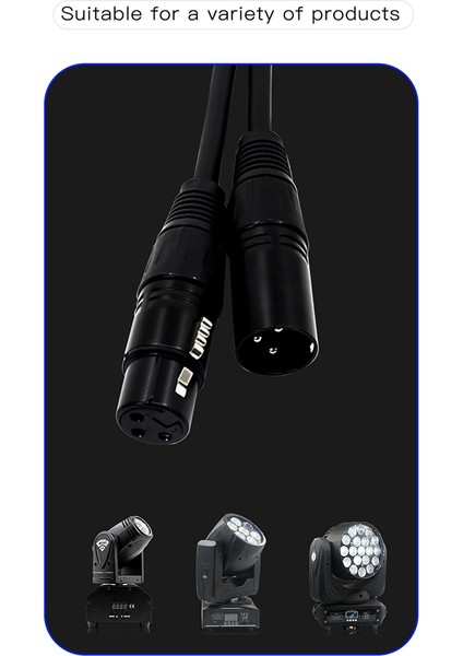 Adaptör Dönüştürücü Dmx Kablo Uzatma Kablosu Xlr 3 Pin - RJ45 Ağ Konektörü (Erkek) (Yurt Dışından)