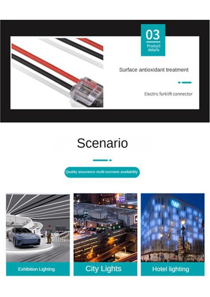 44 Adet Çift Kablolu Tak-Çıkar Konnektör, Kilitli Tokalı Takılabilir LED Kablo Konnektörleri Hızlı Bağlantı Kablo Konnektörleri (Yurt Dışından) modelleri