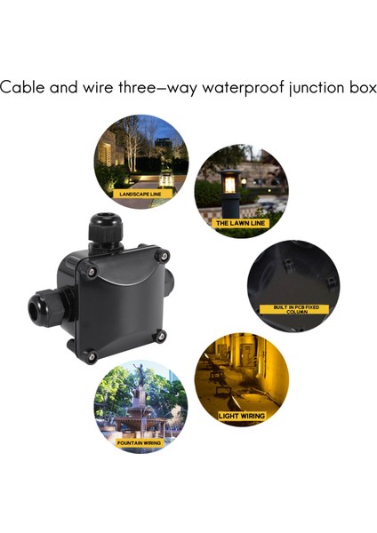 3 Yollu Bağlantı Kutusu, Ip 68 Dış Aydınlatma Için Su Geçirmez Konnektörler Harici Bağlantı Kutusu 10'lu Paket Siyah (Yurt Dışından) modelleri