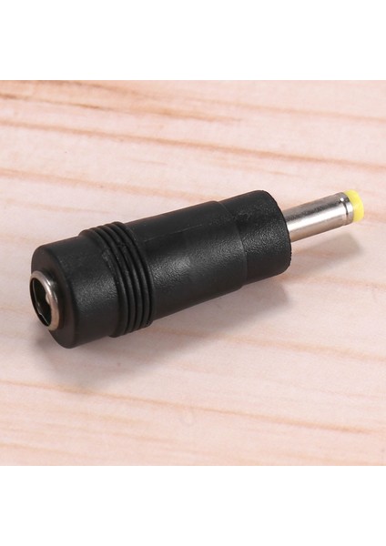 Sarı Uç 4.0x1.7 mm Erkek Fiş - 5.5x2.1mm Dişi Jak Dc Güç Konektörü Siyah (Yurt Dışından)