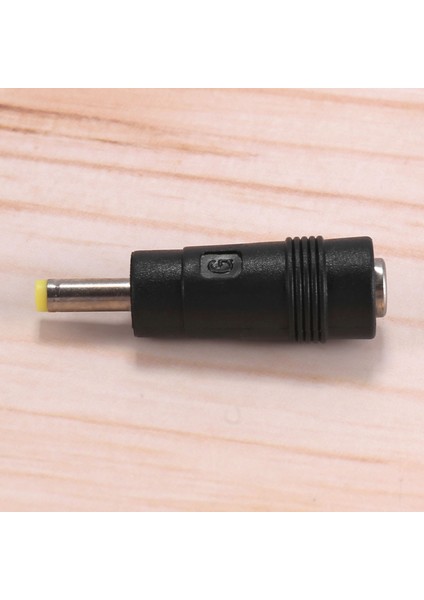 Sarı Uç 4.0x1.7 mm Erkek Fiş - 5.5x2.1mm Dişi Jak Dc Güç Konektörü Siyah (Yurt Dışından)