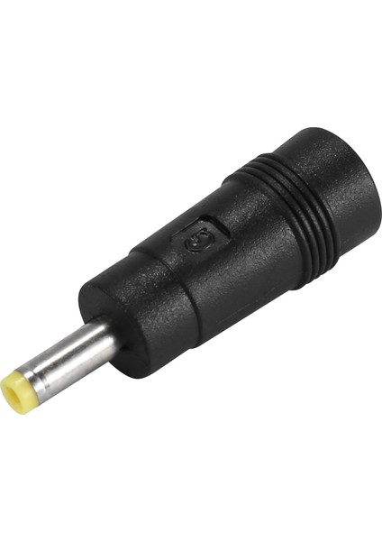 Sarı Uç 4.0x1.7 mm Erkek Fiş - 5.5x2.1mm Dişi Jak Dc Güç Konektörü Siyah (Yurt Dışından)