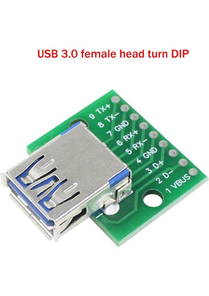 USB 3.0 Dişi Dip Pin Test Kartı USB 3.0 Dip Güç Adaptörü Devre Kartı Modülü USB 3.0 Adaptör Panosu Dönüştürücü (Yurt Dışından)