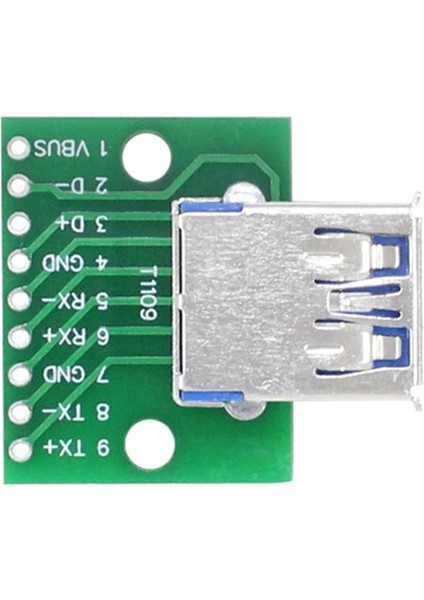 USB 3.0 Dişi Dip Pin Test Kartı USB 3.0 Dip Güç Adaptörü Devre Kartı Modülü USB 3.0 Adaptör Panosu Dönüştürücü (Yurt Dışından)