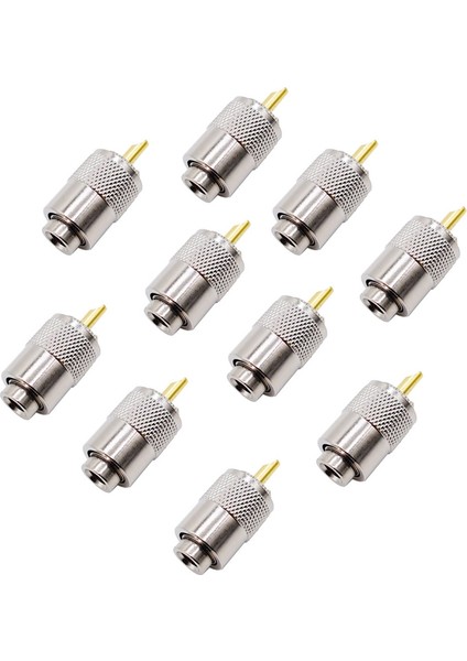 10 Adet Rf Konnektörü Uhf Erkek Konnektör Rg8 RG58 Kablo Pabucu Anten Konnektörü PL259 (Yurt Dışından)