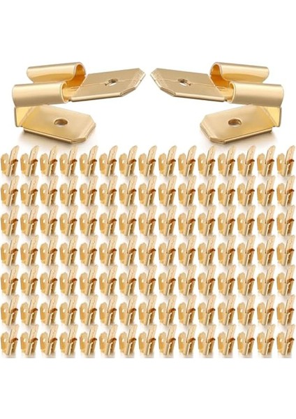 100 Adet Piggyback Spade Konnektörleri, 3 Yollu Adaptör Çift Erkekten Tek Dişi Terminallere Sıkma Terminalleri Çeşitlilik Kiti (Yurt Dışından)
