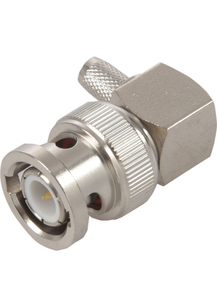 RG58 RG400 RFC195 Rf Koaksiyel Adaptör Konnektörü Için Bnc Erkek Fiş Sağ Açı Kıvrım, Gümüş (Yurt Dışından)