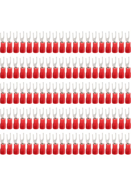100 Adet 4mm Çatal Awg 22-16 Ön Izoleli Terminal Kablo Pabucu (Yurt Dışından) fiyatları