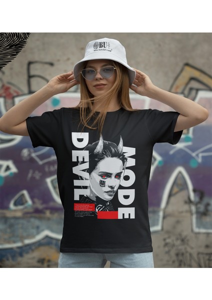 'devil Mode‘ Baskılı 'regular-Fit' Unisex Tişört fiyatları