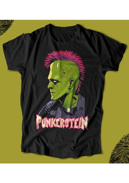 'punkerstein‘ Baskılı 'regular-Fit' Unisex Tişört