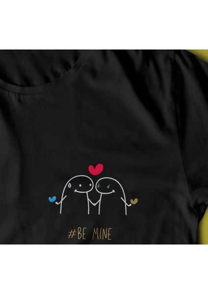 'be Mine - Sevgiliye Özel Konsept‘ Baskılı 'regular-Fit' Unisex Tişört fırsatları
