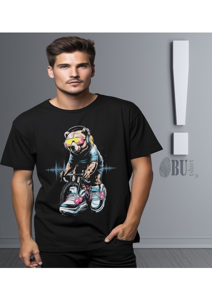 'teddy Bear – The Biker‘ Baskılı 'regular-Fit' Unisex Tişört modelleri