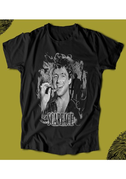 ' Scarface‘ Baskılı 'regular-Fit' Unisex Tişört