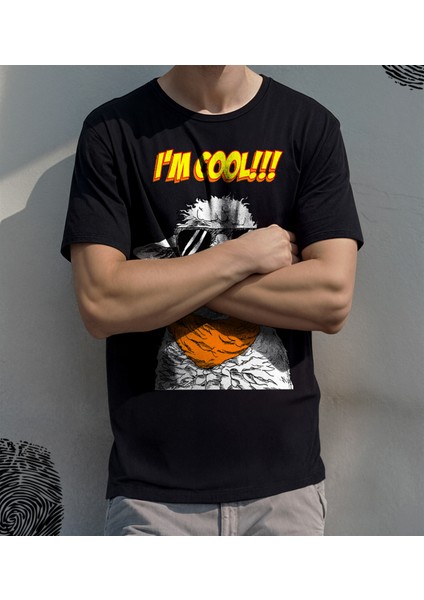 'ı'm Cool‘ Baskılı 'regular-Fit' Unisex Tişört