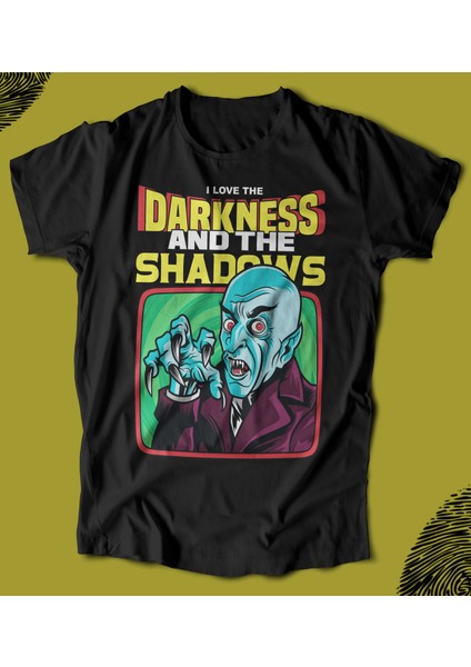 'nosferatu – Darkness Vampir‘ Baskılı 'regular-Fit' Unisex Tişört