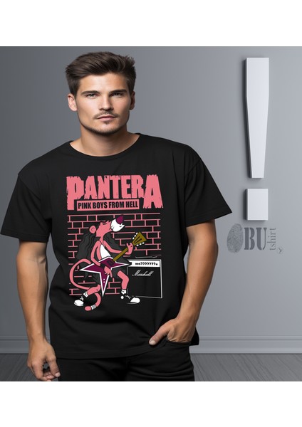 'pantera - Pink Boys From Hell‘ Baskılı 'regular-Fit' Unisex Tişört modelleri