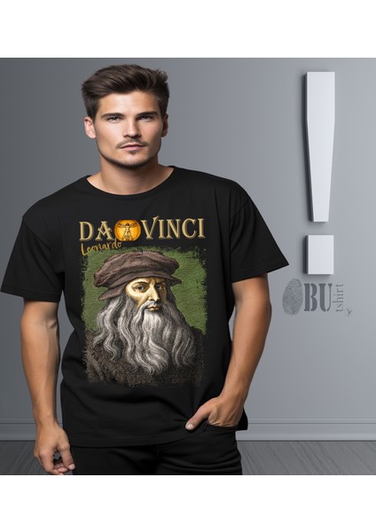 'leonardo Da Vinci‘ Baskılı 'regular-Fit' Unisex Tişört modelleri
