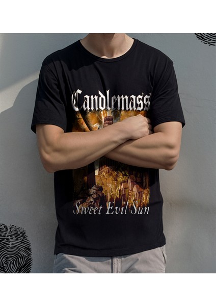 'candlemass –sweet Evil Sun‘ Baskılı 'regular-Fit' Unisex Tişört fırsatları