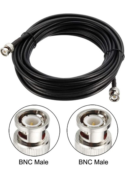 RG58 Koaksiyel Kablo Bnc Erkek - Bnc Erkek Konnektörlü 50 Ohm 6 Ft 2 Adet (Yurt Dışından)