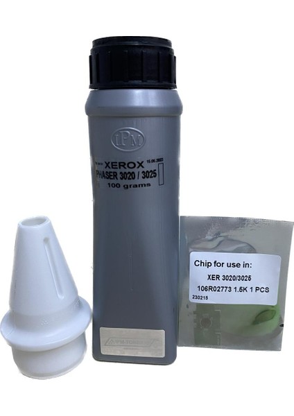 Xerox Phaser 3020 / 3025 Toner Tozu 100 gr + Chip Xerox Phaser 3020 / 3025 Toner Tozu 100 gr + Chip