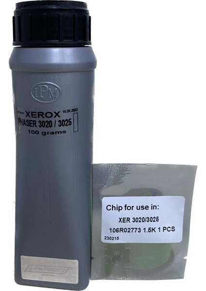 Xerox Phaser 3020 / 3025 Toner Tozu 100 gr + Chip Xerox Phaser 3020 / 3025 Toner Tozu 100 gr + Chip