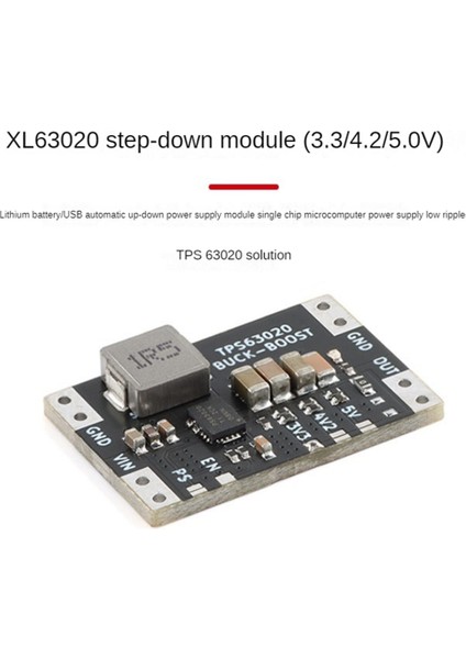 XL63020 TPS63020 Lityum Pil USB Otomatik Güçlendirme Buck Adım Yukarı Aşağı Modülü Mikrodenetleyici Güç Düşük Dalgalanma 3.3V (Yurt Dışından) modelleri