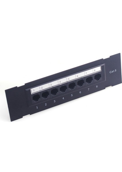 Cat.6 Için 8 Portlu Patch Panel Çok Yönlü Veri Merkezi Plastik Duvar Montajı Bilgisayar Ev Kablolama Sunucu Odası Ofis (Yurt Dışından)