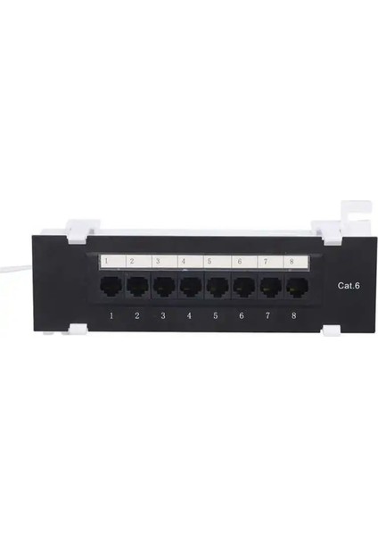 Cat.6 Için 8 Portlu Patch Panel Çok Yönlü Veri Merkezi Plastik Duvar Montajı Bilgisayar Ev Kablolama Sunucu Odası Ofis (Yurt Dışından)