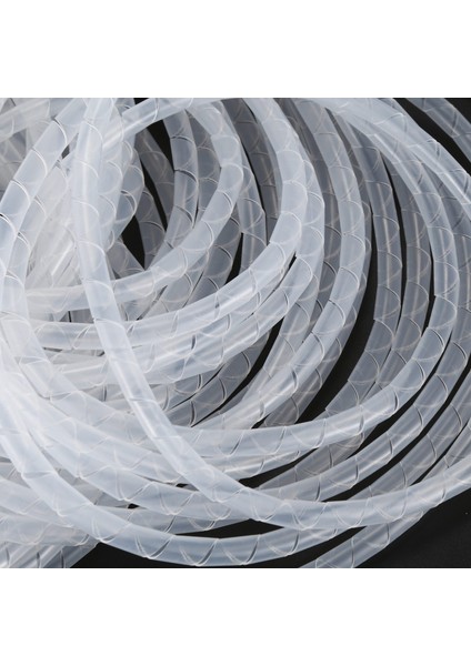 Kablo Tel Düzenleyici Yöneticisi Spiral Sarma Bandı 6mm Dia 15M Uzunluk Beyaz (Yurt Dışından) fırsatları