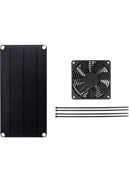 10W 12V Güneş Paneli Egzoz Fanı Hava Çıkarıcı Ofis Açık Köpek Tavuk Evi Sera Su Geçirmez Güneş Paneli A (Yurt Dışından)