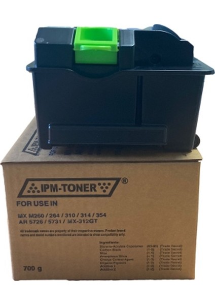 Sharp Mx M260 Uyumlu Toner Mx M260/264/310/314/354 Chipli 700 gr Sharp Mx M260 Uyumlu Toner Mx M260/264/310/314/354 Chipli 700 gr
