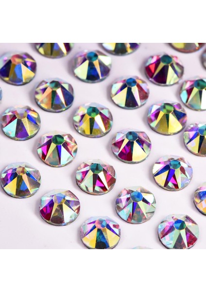 Ultra Premium Kalite (2088) Altı Düz Ütü Ile Yapışan (Hotfix) Kristal Taş SS20 (4.6-4.8mm) Crystal Ab (10 Gross - 1440 Adet)