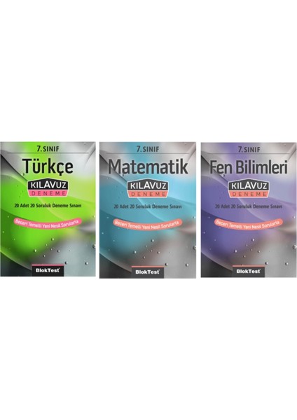 Tudem Yayınları 7.sınıf Türkçe - Matematik - Fen Bilimleri 20 Soruluk 20 Li Deneme