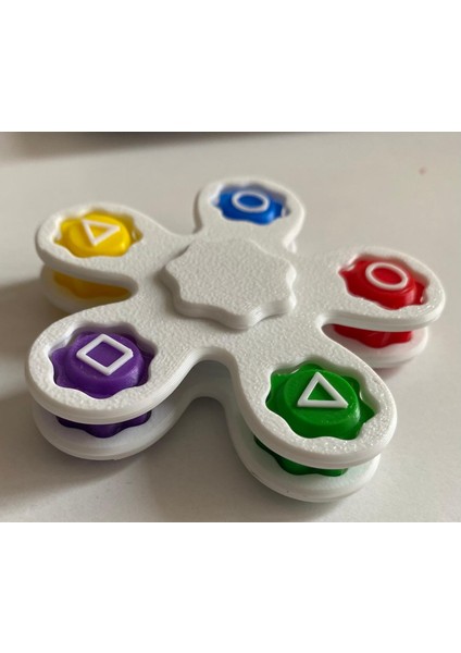 -Squid Game Gonggi Spinner 5 Taş Oyunu Için Çelik Bilyalı Set - 5 Renkli Taş Dönen Kapaklı Şekliyle