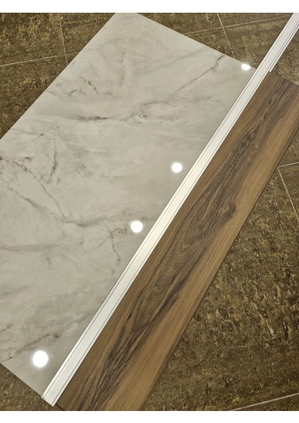 Parke Eşik Çıtası Geçmeli Z Model Alüminyum Profil 90 Cm/3 Adet.
