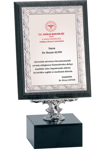 - Ahşap Plaketler - PL-062-M B - 15x20 cm