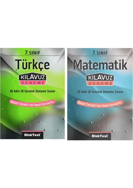 Tudem Yayınları 7.sınıf Türkçe - Matematik 20 Soruluk 20 Li Deneme