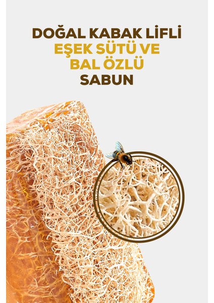 Doğal Kabak Lifli Eşek Sütü Bal Sabunu 130G. modelleri