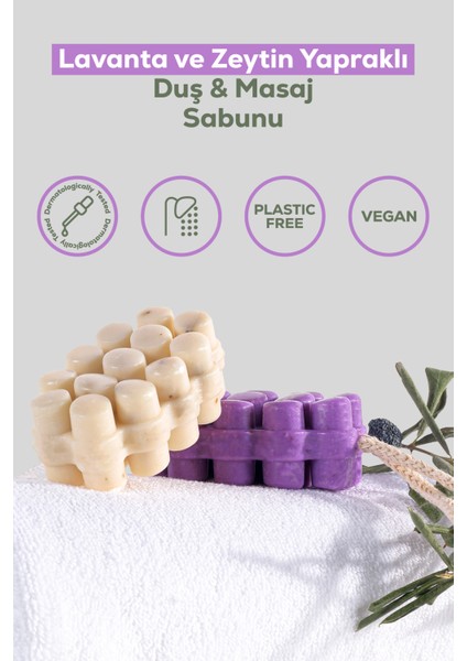 2'li Duş ve Masaj Sabunu Seti – Zeytin Yaprağı & Lavanta 2X120G fiyatları