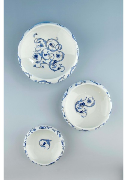 Gold Blue 3 Boy Porselen Kase modelleri