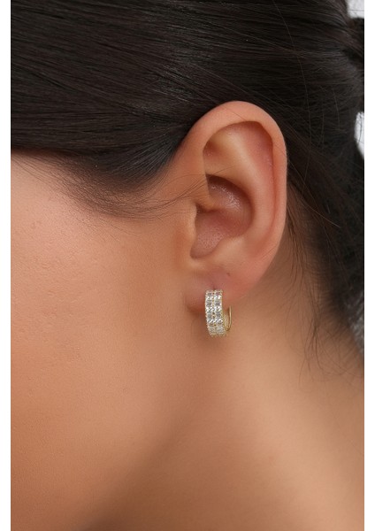 Kadın 925 Ayar Gümüş Zirkon Taşlı Küpe fiyatları