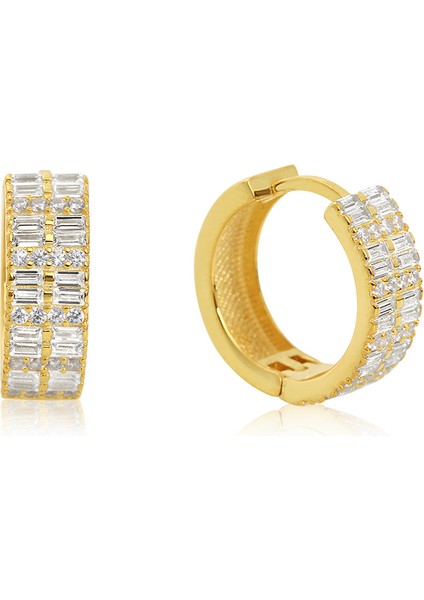 Kadın 925 Ayar Gümüş Zirkon Taşlı Küpe fırsatları