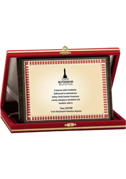 - Ahşap Plaketler - PL-055-M B - 15x20 cm