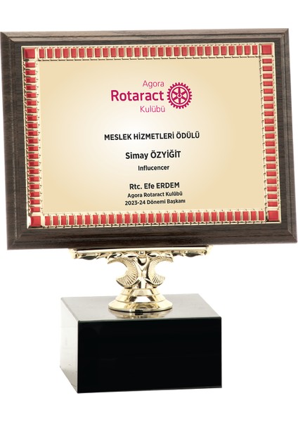 - Ahşap Plaketler - PL-056-M B - 15x20 cm