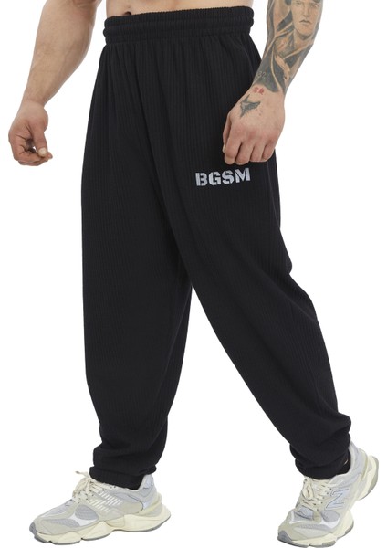Erkek Loose Fit Eşofman Altı Nakışlı Spor Pantolon Bgsm PNT1415