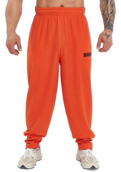 Erkek Loose Fit Eşofman Altı Nakışlı Spor Pantolon Bgsm PNT1415