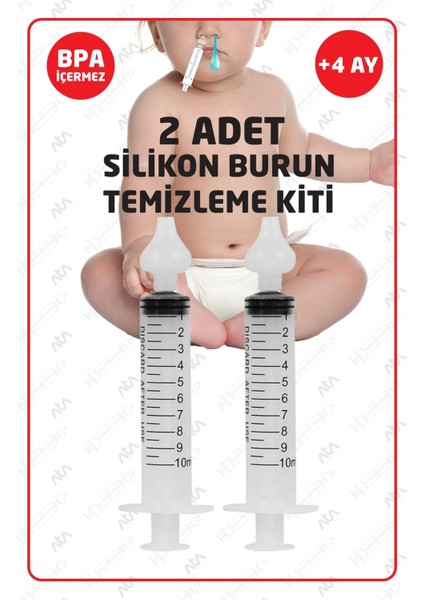 2'li Şırıngalı Burun Aspiratörü I Bebek Burun Temizleme Aparatı I Bebek Burun Temizleme Aparatı